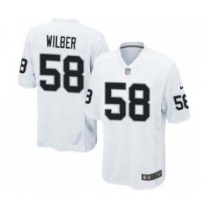 Men's Nike Oakland Raiders #58 Kyle Wilber Game White NFL Jersey