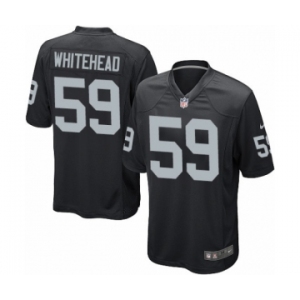 Men's Nike Oakland Raiders #59 Tahir Whitehead Game Black Team Color NFL Jersey