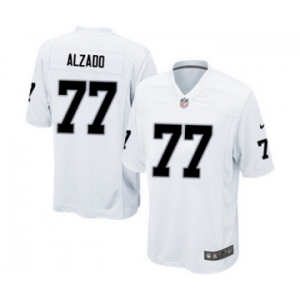 Men's Nike Oakland Raiders #77 Lyle Alzado Game White NFL Jersey
