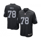 Men's Nike Oakland Raiders #78 Art Shell Game Black Team Color NFL Jersey