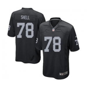 Men's Nike Oakland Raiders #78 Art Shell Game Black Team Color NFL Jersey