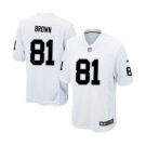 Men's Nike Oakland Raiders #81 Tim Brown Game White NFL Jersey
