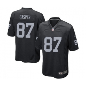 Men's Nike Oakland Raiders #87 Dave Casper Game Black Team Color NFL Jersey