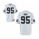 Men's Nike Oakland Raiders #95 Jihad Ward Game White NFL Jersey