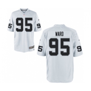 Men's Nike Oakland Raiders #95 Jihad Ward Game White NFL Jersey