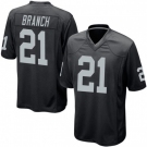 Men's Oakland Raiders #21 Branch Game Black Football Jersey