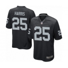 Men's Oakland Raiders #25 Erik Harris Game Black Team Color Football Jersey