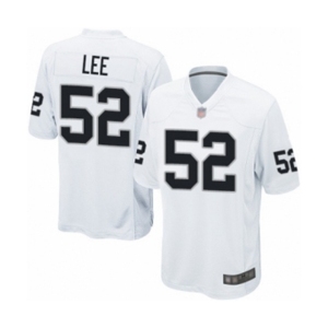 Men's Oakland Raiders #52 Marquel Lee Game White Football Jersey