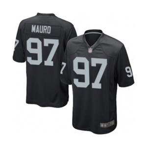 Men's Oakland Raiders #97 Josh Mauro Game Black Team Color Football Jersey