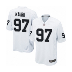 Men's Oakland Raiders #97 Josh Mauro Game White Football Jersey