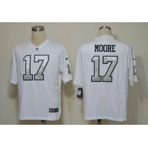 nike nfl jerseys oakland raiders #17 denarius moore white(silver number)[Game]