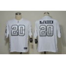 nike nfl jerseys oakland raiders #20 mcfadden white(silver number)[Game]