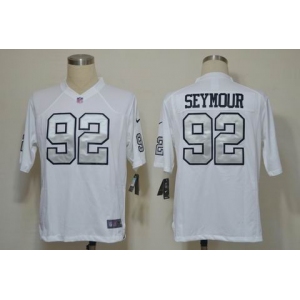 nike nfl jerseys oakland raiders #92 seymour white(silver number)[Game]