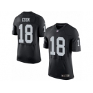 Men's Nike Oakland Raiders #18 Connor Cook Elite Black Team Color NFL Jersey