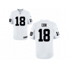 Men's Nike Oakland Raiders #18 Connor Cook Elite White NFL Jersey