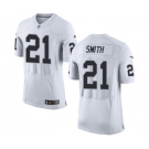 Men's Nike Oakland Raiders #21 Sean Smith Elite White NFL Jersey