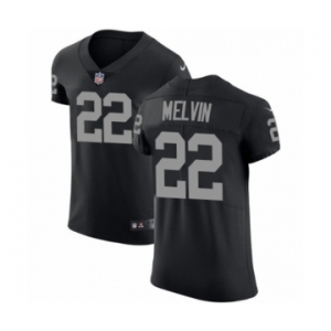 Men's Nike Oakland Raiders #22 Rashaan Melvin Black Team Color Vapor Untouchable Elite Player NFL Jersey