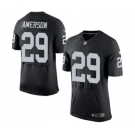 Men's Nike Oakland Raiders #29 David Amerson Elite Black Team Color NFL Jersey