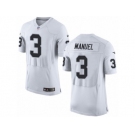 Men's Nike Oakland Raiders #3 E. J. Manuel Elite White NFL Jersey