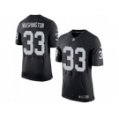 Men's Nike Oakland Raiders #33 DeAndre Washington Elite Black Team Color NFL Jersey