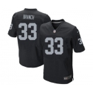 Men's Nike Oakland Raiders #33 Tyvon Branch Elite Black Team Color NFL Jersey