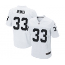 Men's Nike Oakland Raiders #33 Tyvon Branch Elite White NFL Jersey