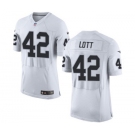 Men's Nike Oakland Raiders #42 Ronnie Lott Elite White NFL Jersey