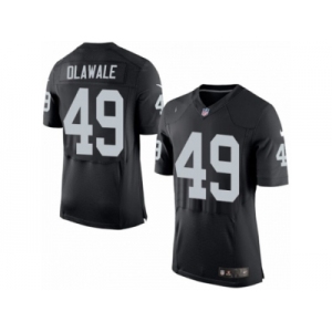 Men's Nike Oakland Raiders #49 Jamize Olawale Elite Black Team Color NFL Jersey