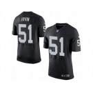 Men's Nike Oakland Raiders #51 Bruce Irvin Elite Black Team Color NFL Jersey