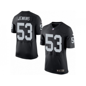 Men's Nike Oakland Raiders #53 Jelani Jenkins Elite Black Team Color NFL Jersey