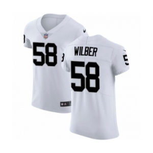 Men's Nike Oakland Raiders #58 Kyle Wilber White Vapor Untouchable Elite Player NFL Jersey