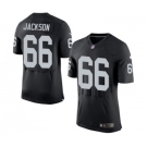 Men's Nike Oakland Raiders #66 Gabe Jackson Elite Black Team Color NFL Jersey