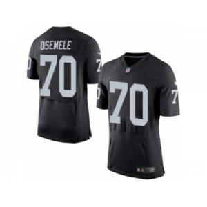 Men's Nike Oakland Raiders #70 Kelechi Osemele Elite Black Team Color NFL Jersey