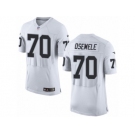 Men's Nike Oakland Raiders #70 Kelechi Osemele Elite White NFL Jersey