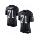 Men's Nike Oakland Raiders #71 David Sharpe Elite Black Team Color NFL Jersey