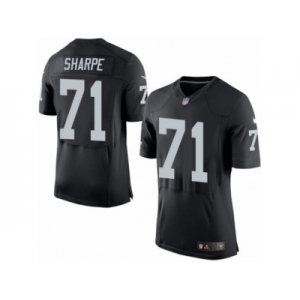 Men's Nike Oakland Raiders #71 David Sharpe Elite Black Team Color NFL Jersey