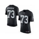 Men's Nike Oakland Raiders #73 Marshall Newhouse Elite Black Team Color NFL Jersey