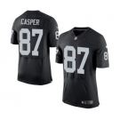 Men's Nike Oakland Raiders #87 Dave Casper Elite Black Team Color NFL Jersey