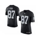 Men's Nike Oakland Raiders #87 Jared Cook Elite Black Team Color NFL Jersey