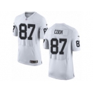 Men's Nike Oakland Raiders #87 Jared Cook Elite White NFL Jersey