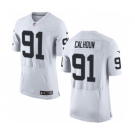 Men's Nike Oakland Raiders #91 Shilique Calhoun Elite White NFL Jersey