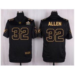 Nike Oakland Raiders #32 Marcus Allen Black Pro Line Gold Collection Jersey[Elite]