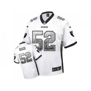 Nike Oakland Raiders #52 Khalil Mack White Men's Stitched NFL Elite Drift Fashion Jersey