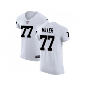 Nike Oakland Raiders #77 Kolton Miller White Men Stitched NFL Vapor Untouchable Elite Jersey