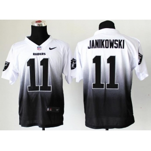 nike nfl jerseys oakland raiders #11 sebastian janikowski white-grey[Elite drift fashion][second version]