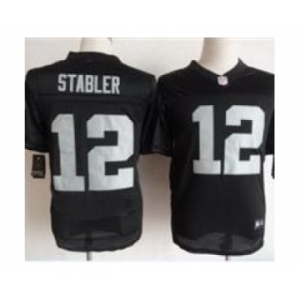 nike nfl jerseys oakland raiders #12 stabler black[Elite]