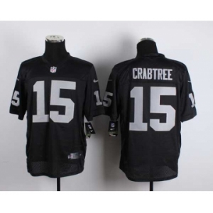 nike nfl jerseys oakland raiders #15 crabtree black[Elite]