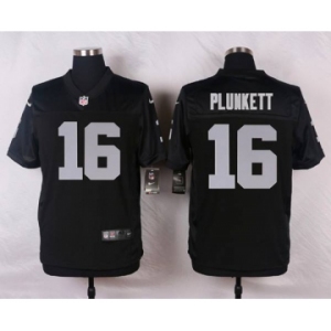 nike nfl jerseys oakland raiders #16 plunkett black[Elite]