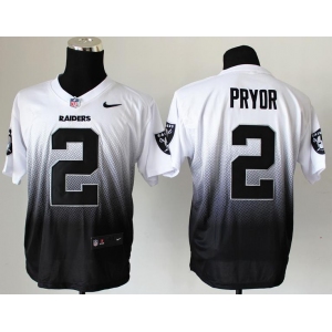 nike nfl jerseys oakland raiders #2 pryor white-grey[Elite drift fashion][second version]