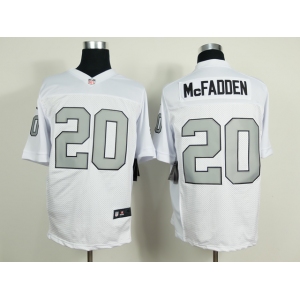 nike nfl jerseys oakland raiders #20 Mcfadden white[Elite grey number]